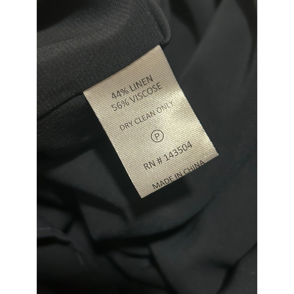 Marie Oliver Harly Top XS Navy Shibori Print Linen Blend Balloon Sleeve Blouse - Picture 7 of 7